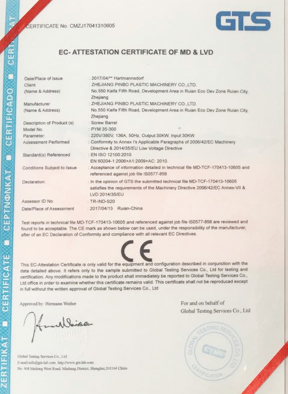 CE certificate