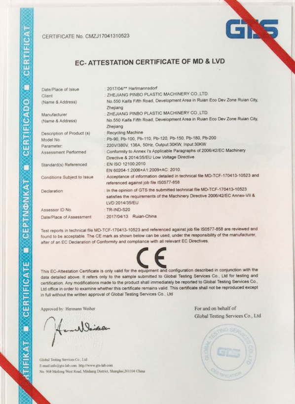 CE certificate